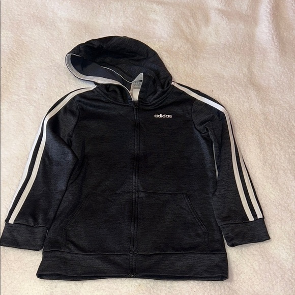 Adidas Black Sweatpants with Elastic Waistband and Contrast Stripe - Picture 5 of 9